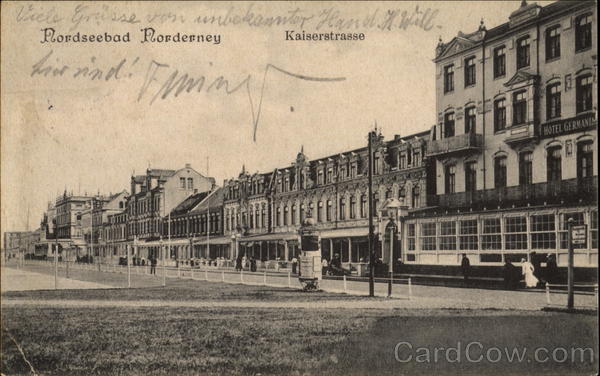 Nordseebad Norderney. Kaiserstrasse Germany