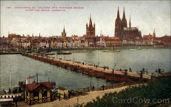 Cathedral and Rhine Cologne Germany