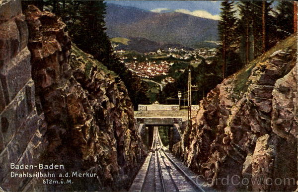 Drahtseilbahn a. d. Merkur Baden-Baden Germany