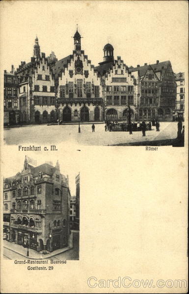 Frankfurt a. M. Römer. Grand-Restaurant Buerose. Goethestr. 29 Germany