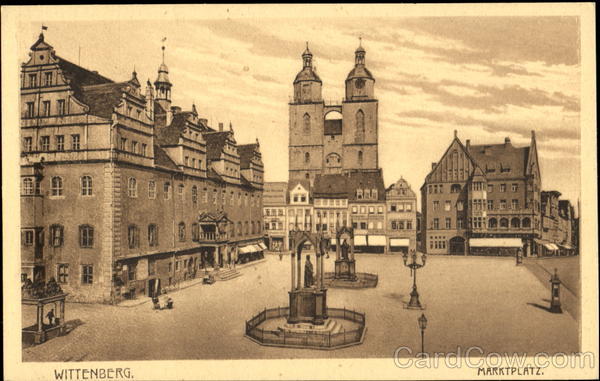 Wittenberg. Marketplace Germany