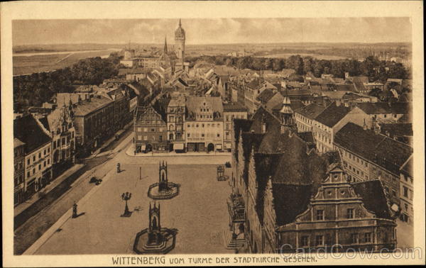Wittenberg vom Turme der Stadtkirche gesehen Germany