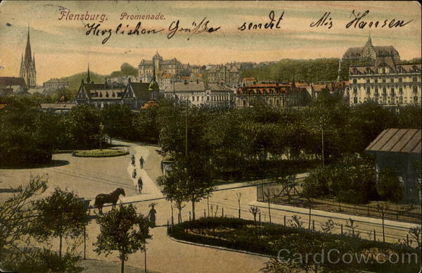 Flensburg. Promenade Germany