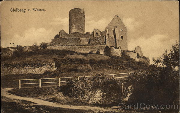 Gleberg Castle Ruins viewed from the West Krofdorf Gleigerg Germany