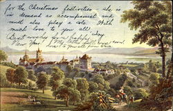 View of Lausanne by Gabriel Lory (the younger) Postcard