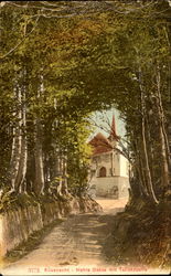 Kussnacht - Hollow Lane with William Tell Chapel Postcard