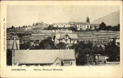 Hotel Pension Mooser Scenic, Switzerland Postcard Postcard