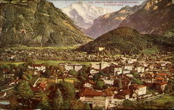 Overview of Interlaken, Switzerland Postcard