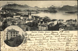 Pension Friedau Luzern, Switzerland Postcard Postcard