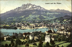 Luzern und der Pilatus Switzerland Postcard Postcard