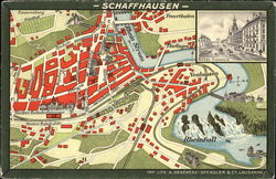 Schaffhausen. Hotel National Postcard