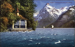 William Tell Chapel and Uri-Rotstock Mountain Postcard