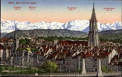 Bern und die Alpen Postcard