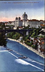 Bundesplast und Pallace-Hotel Bellevue Berne, Switzerland Postcard Postcard