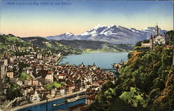 Rigi and Gütsch Luzern, Switzerland Postcard Postcard