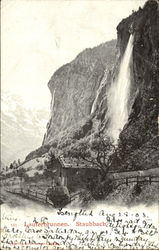 Staubbach Falls Lauterbrunnen, Switzerland Postcard Postcard