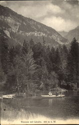 Blausee mit Ländte. 900 m. ü. M Scenic, Switzerland Postcard Postcard