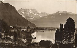 Chateau de Chillon et la Dent du Midi. Alt. 3260 Postcard