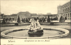 Sringbrunnen vor den k. k. Museen Postcard