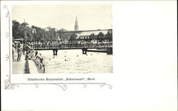 Stadtische Badanstalt "Bubenseeli" Berne, Switzerland Postcard Postcard