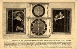 Kunstuhr an der ehemaligen Reichstrinkstube sen Meistertruck mittag 12 Uhr zeigend Postcard