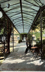 Glasgang im Garten des Hotels Elisabethenruhe. Eisenach Postcard