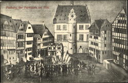 Marburg, der Marktplatz um 1750 Postcard