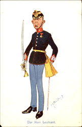 The Lieutenant Caricature, Germany Postcard Postcard