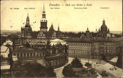 Dresden - Blick von Weber's Hotel Germany Postcard Postcard