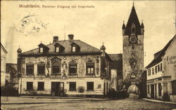 Mindelheim, Eastern Gate with Hall of Victory ("Siegeshalle") Postcard