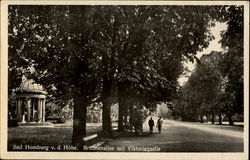 Brunnenallee mit Viktoriaquelle ("Fountain alley with spring Viktoria") Postcard