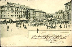 Grüsse aus Bayreuth. Bahnhofplatz Postcard