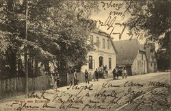 Greetings from Eystrup. Railway station hotel Postcard