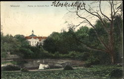 Partie in Schloss Park Postcard