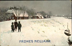 Frohes Neujahr" - "Happy New Year Postcard