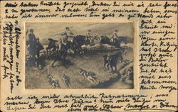 Hunting scene Postcard