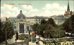 Wiesbaden. The 'Kochbrunnen' ("The "Hot Spring") Postcard