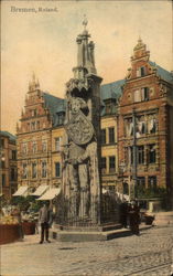 Bremen, Roland statue Germany Postcard Postcard