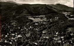 Blick v. Altes Schloss Hohenbaden Postcard