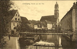 Amberg, Partie an der Vils Postcard