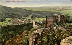 Baden-Baden. Old Castle Germany Postcard Postcard