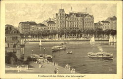 Frontansicht des Hotels "Vier Jahreszeiten Postcard