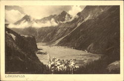 Scene of town and valley Postcard