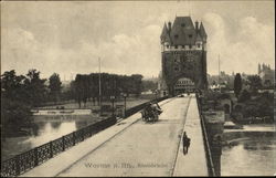 Worms a . Rh., Rheinbrücke Postcard