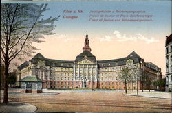 Cologne. Court of Justice and Reichenspergerplace Postcard