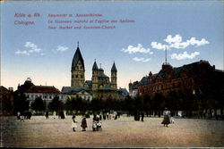 Neumarkt m. Apostelkirche Cologne, Germany Postcard Postcard