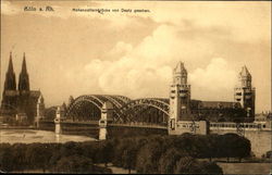 Hohenzollernbrucke von deutz gesehen Postcard