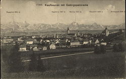 Kaufbeuren mit Gebirgspanorama Postcard