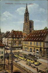 Strassburg - Historisches Museum u. Münster Postcard