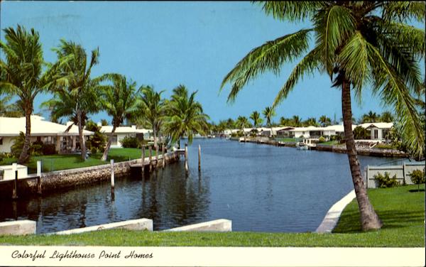 Colorful Lighthouse Point Homes Pompano Beach Florida